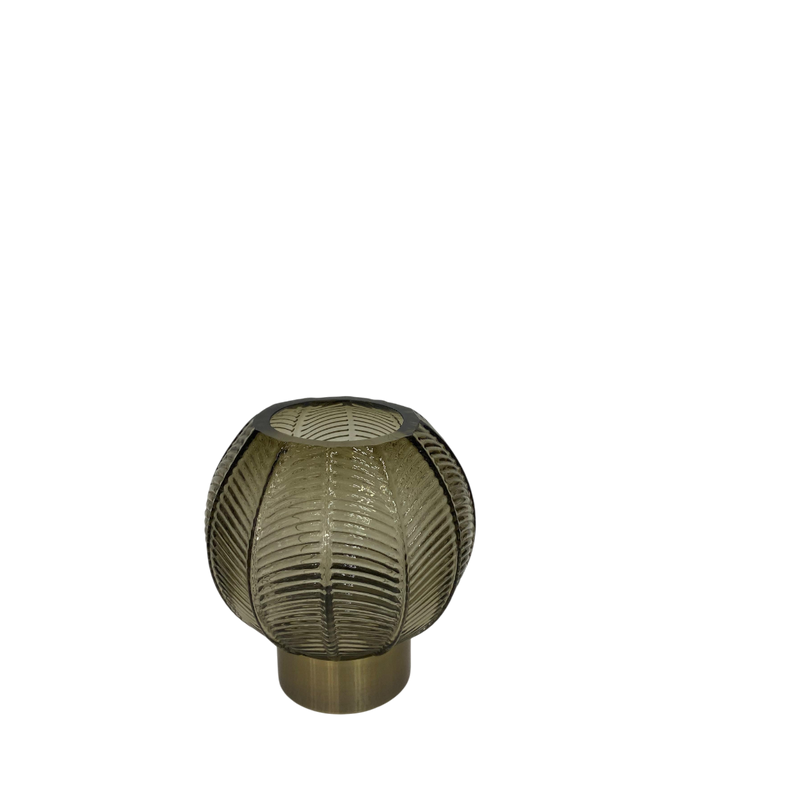 Slate Elegance Grey Glass Vase