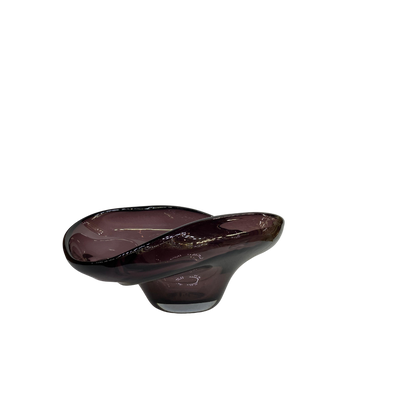 Italian Amethyst Art Glass Centerpiece Bowl