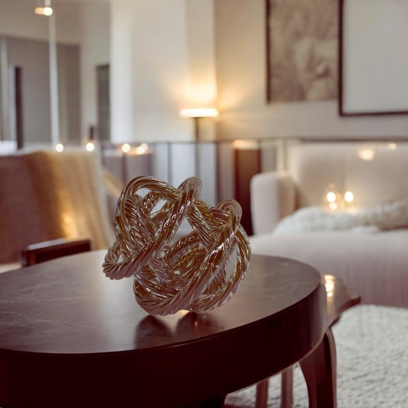 Twisted Knot Glass Sculpture