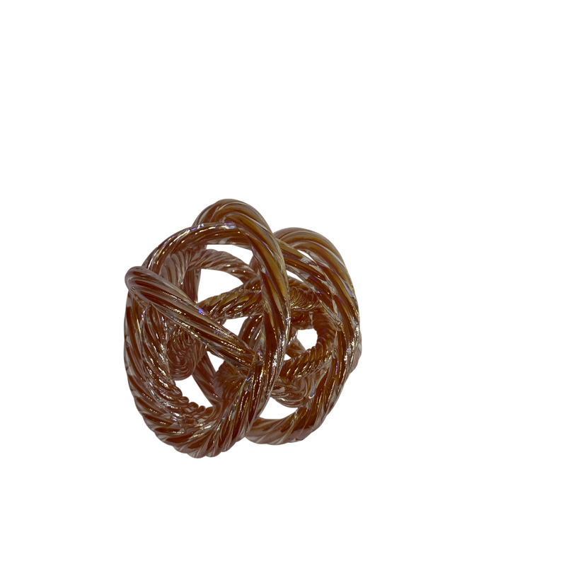 Twisted Knot Glass Sculpture