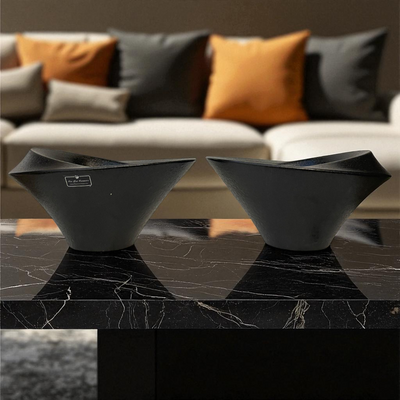 Noir Luxe Charcoal Center Vases