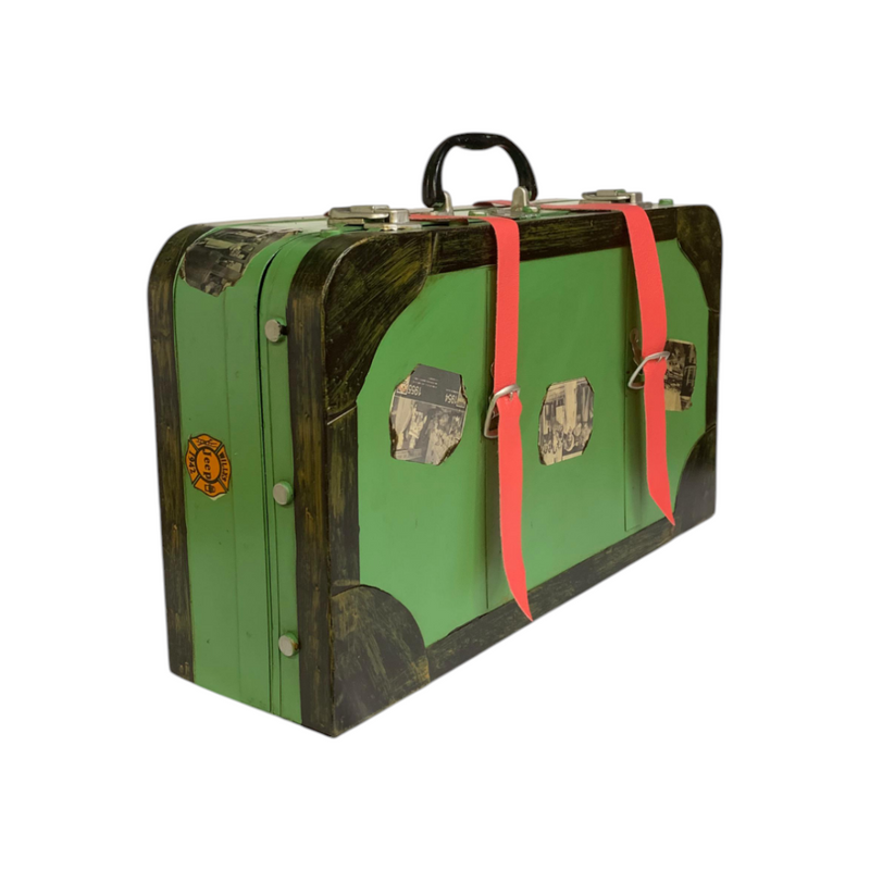 Metallic Vintage Suitcase Model