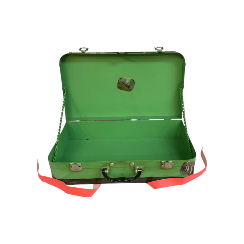 Metallic Vintage Suitcase Model