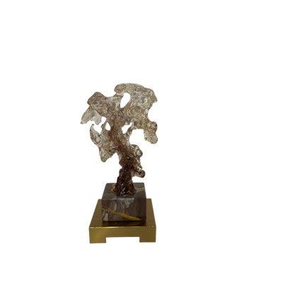 Vintage Brass Base Metallic Sculpture