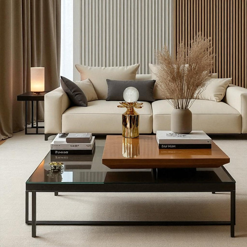 Crystal & Metallic Accent Table Décor – Elegant Modern Ornament