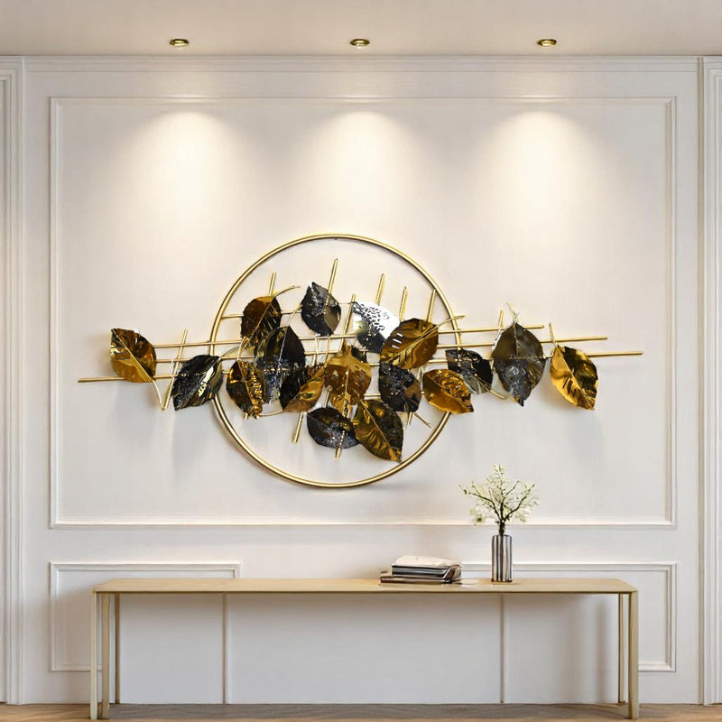 J Star Metallic Leaf Wall Motive