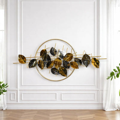 J Star Metallic Leaf Wall Motive