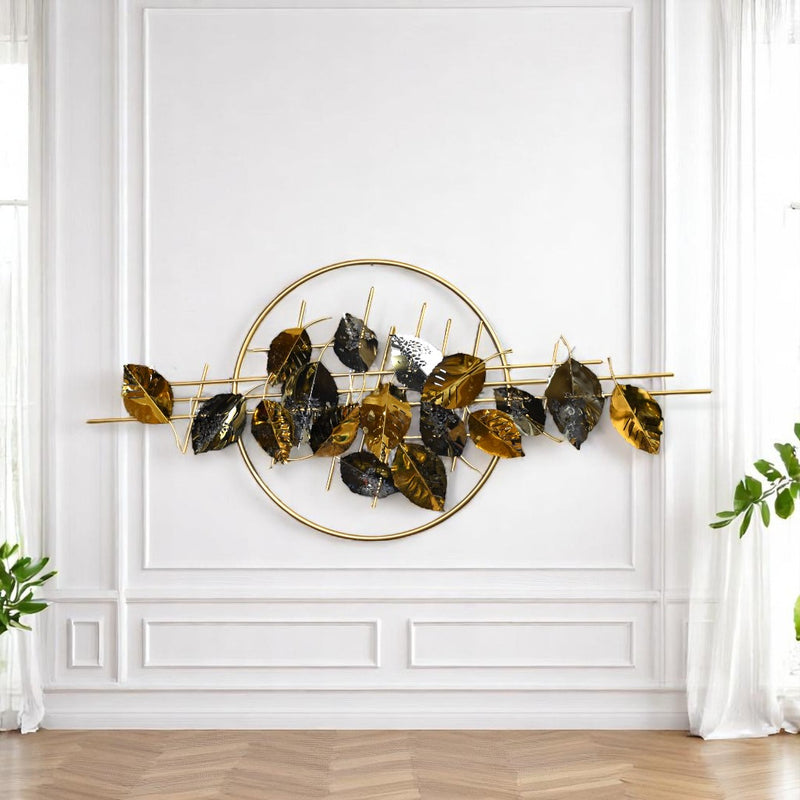 J Star Metallic Leaf Wall Motive