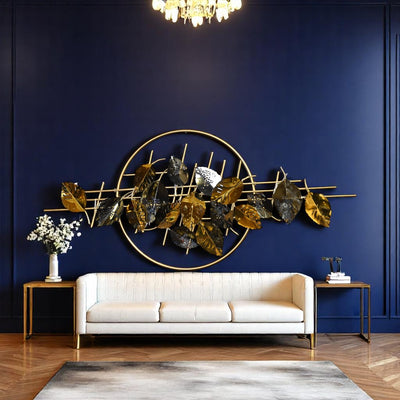 J Star Metallic Leaf Wall Motive