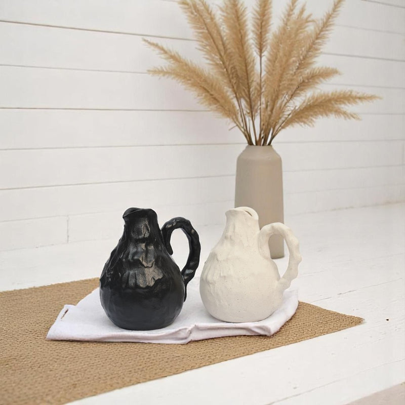 Textured Elegance Pitcher Vase