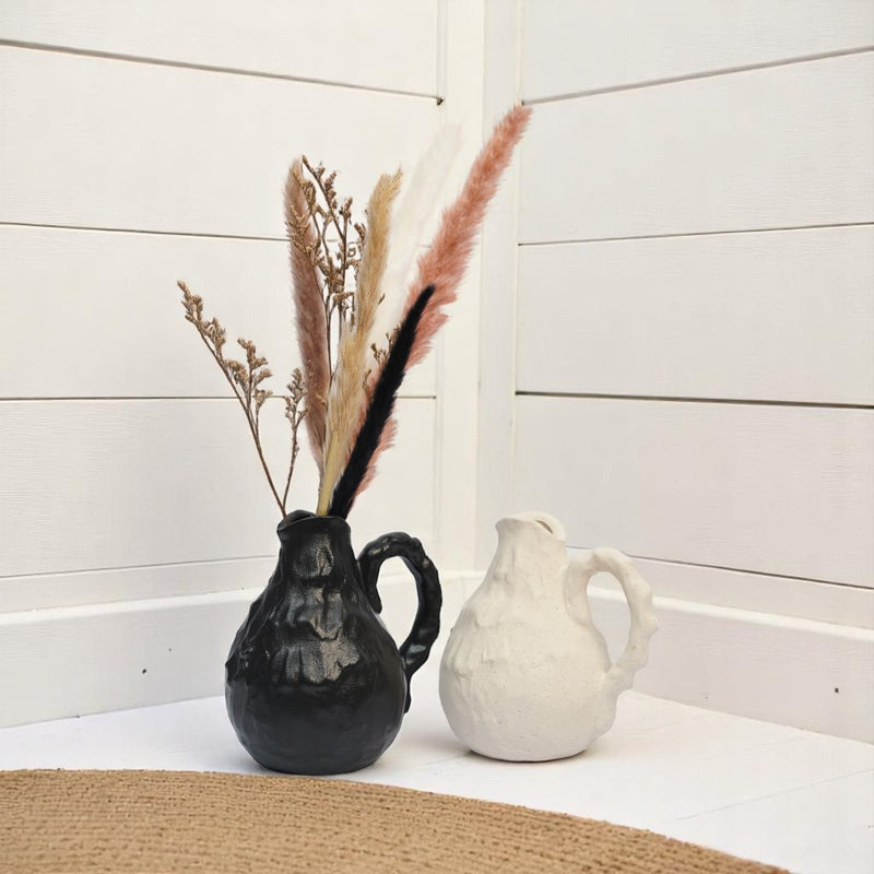 Textured Elegance Pitcher Vase
