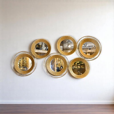 Three-Dimensional Golden Wall Hanging Miror