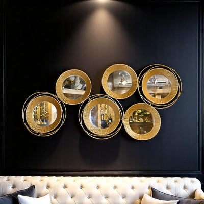 Three-Dimensional Golden Wall Hanging Miror
