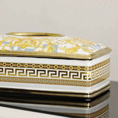 Imperial Luxe Versace-textured Tissue Box