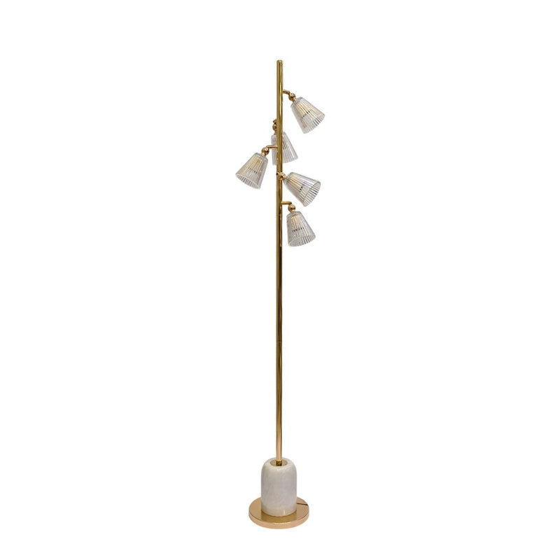 Luminous Frost – White Crystal Floor Lamp