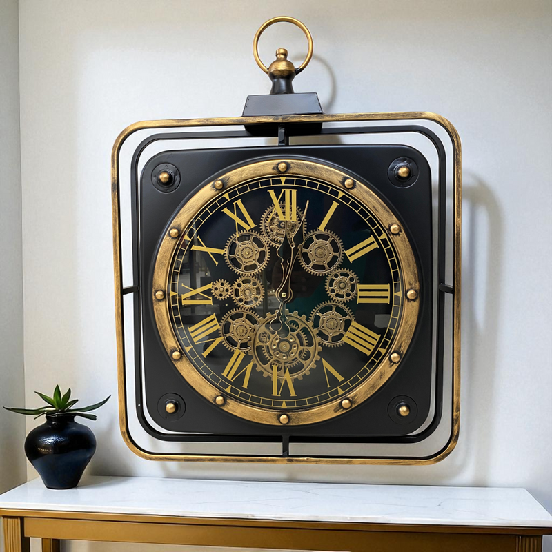 Regal Gearwork Square Wall Clock