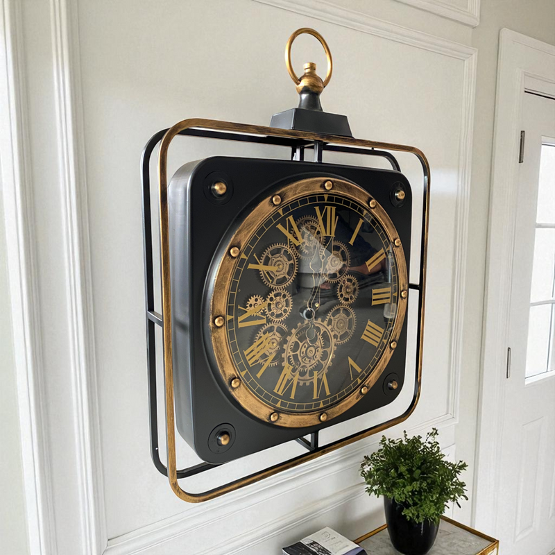 Regal Gearwork Square Wall Clock
