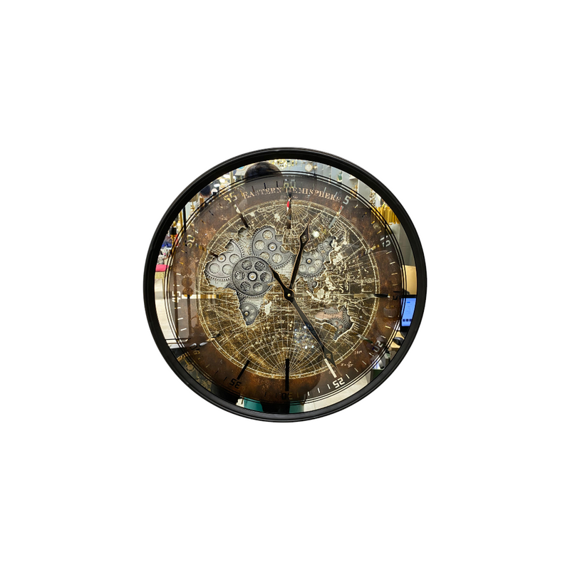 Metallic Atlas Gear Wall Clock