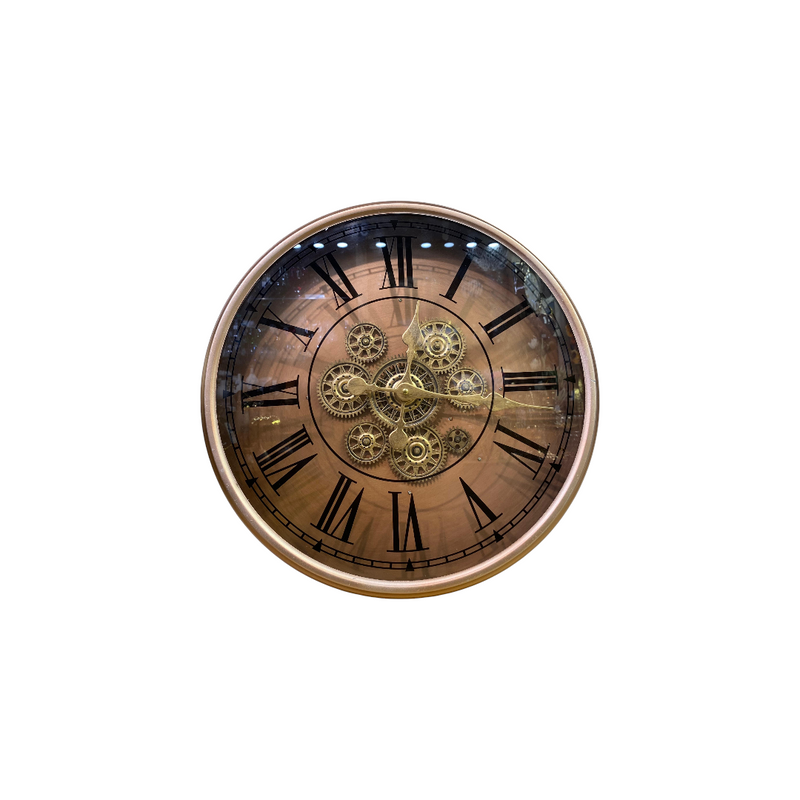 Bronze Roman Gear Wall Clock