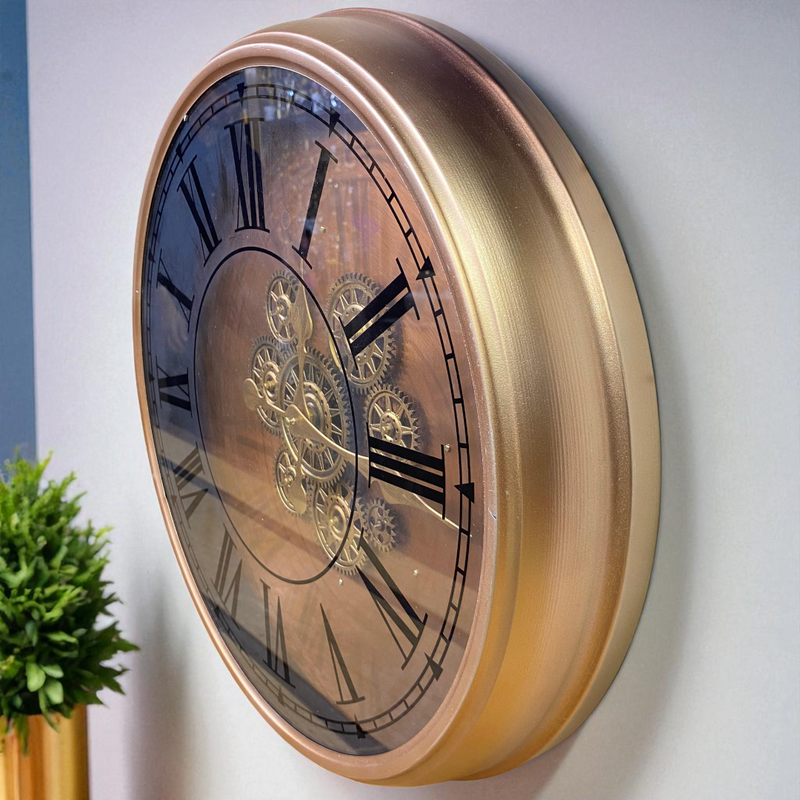 Bronze Roman Gear Wall Clock
