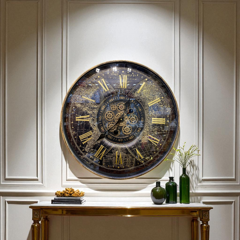 World Atlas Gear Wall Clock