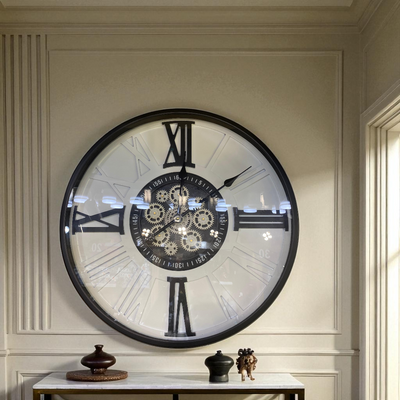 Monarch Roman Gear Wall Clock