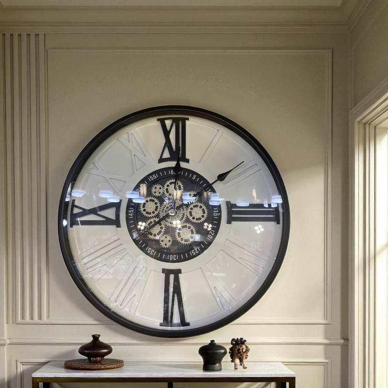 Monarch Roman Gear Wall Clock