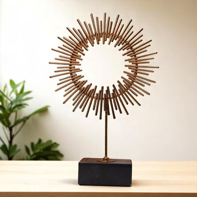 Metallic Fan Ornament