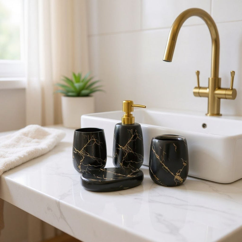 Celeste Marble-Texture Bathroom Set