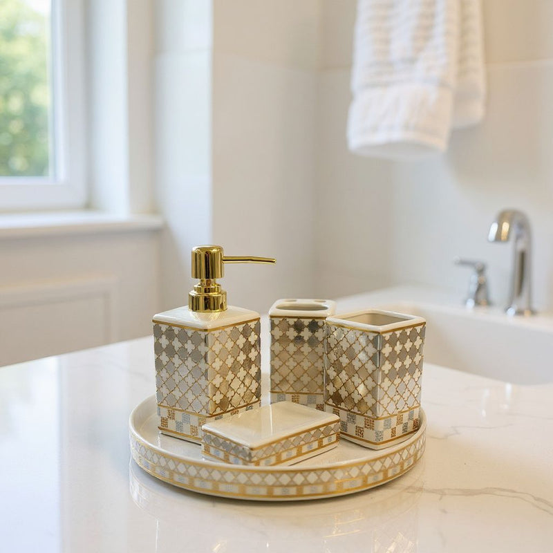 Golden Glow Bathroom Set