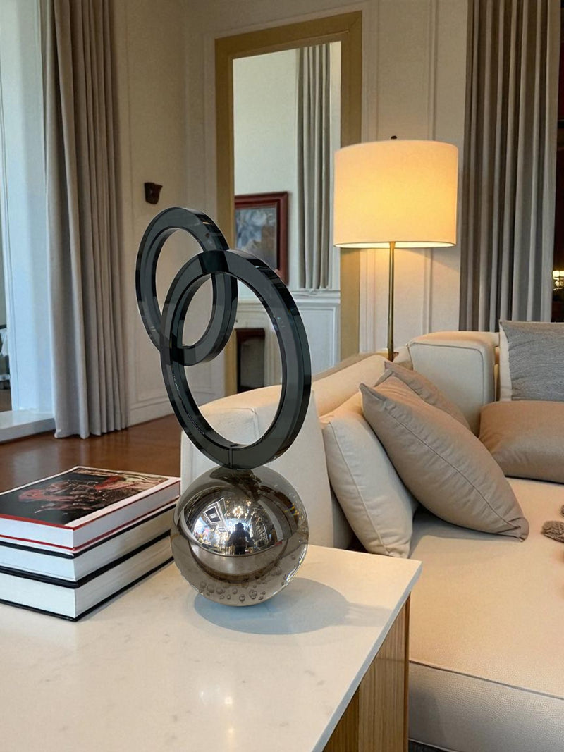 Eclipse Harmony Modern Crystal Sculpture