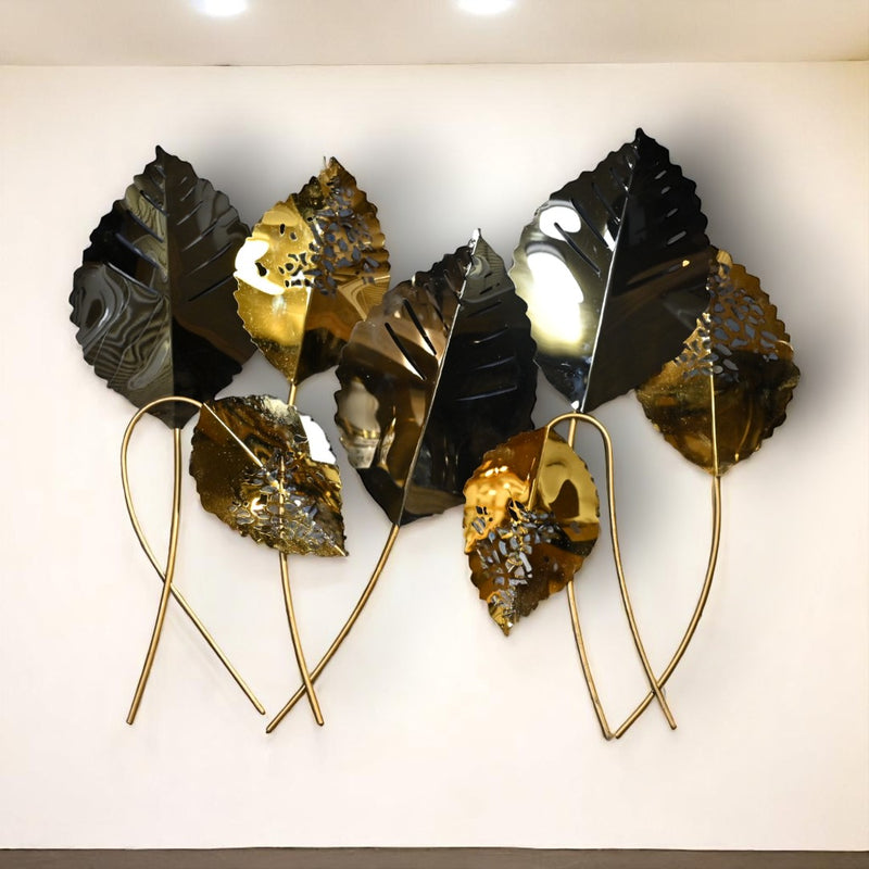 Metallic Leaf Elegance Wall Art