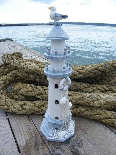 Stripe Lighthouse Sculpture