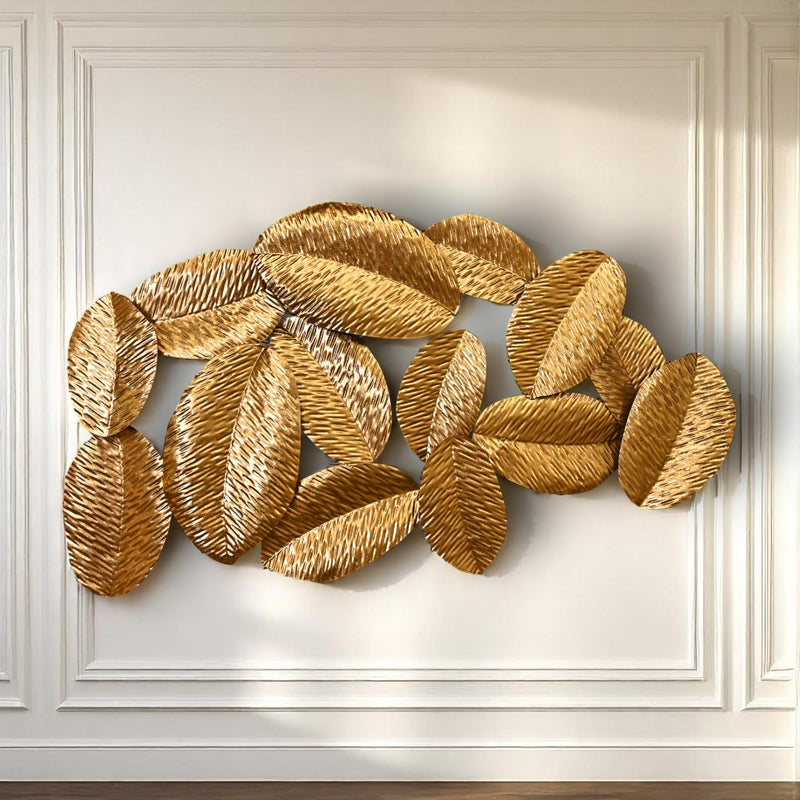 Golden Leaf Wall Motive Art