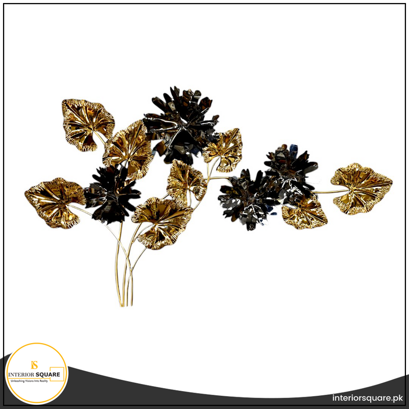 Golden Black Metallic Wall Motive