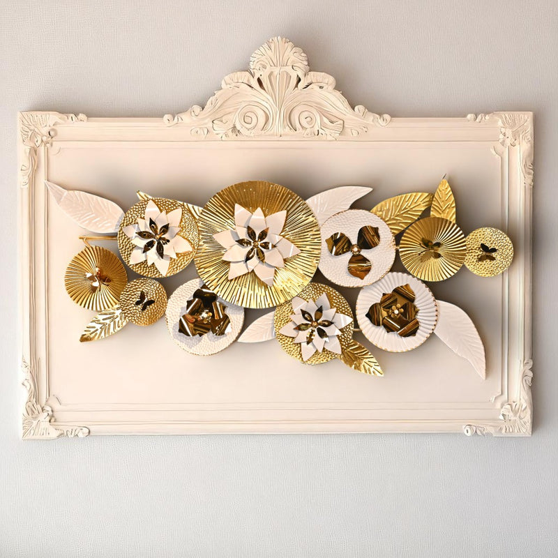 White Floral Wall Motive