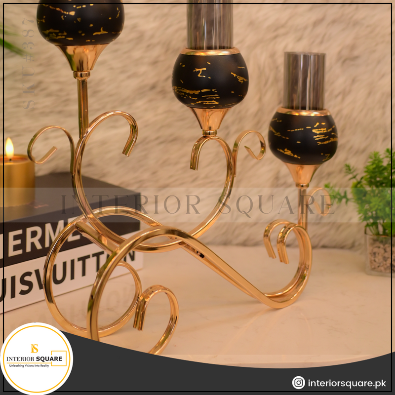 3in1 Metallic Candle Holder