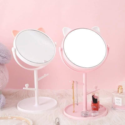 Mini Cat-Ear Pedestal Mirror
