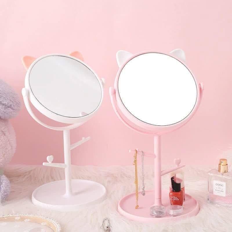Mini Cat-Ear Pedestal Mirror