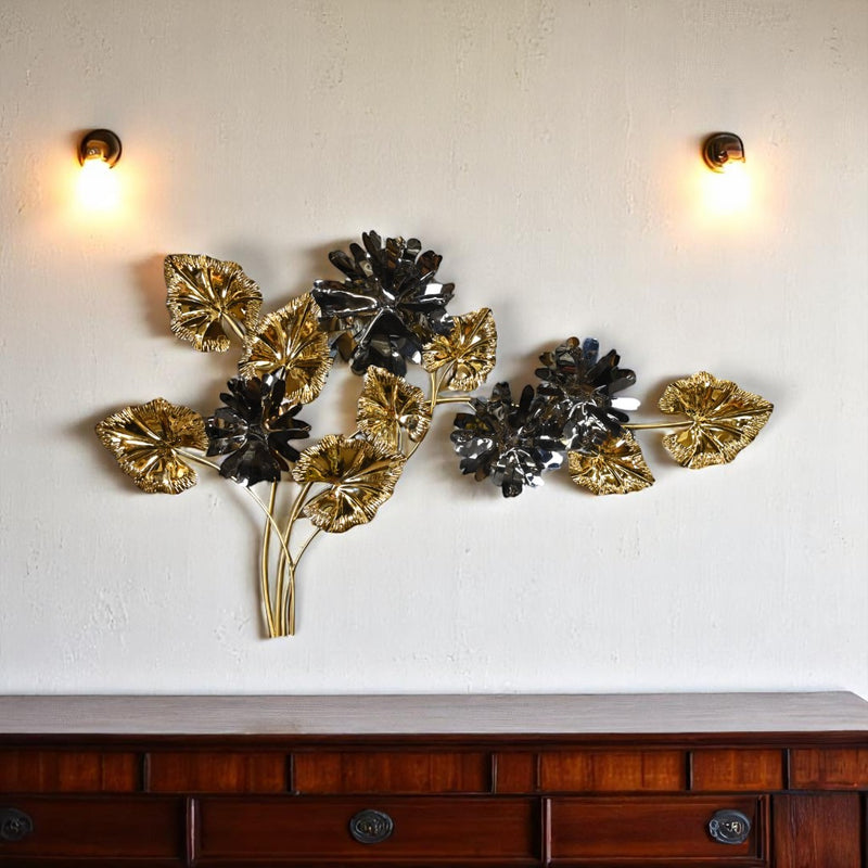 Golden Black Metallic Wall Motive