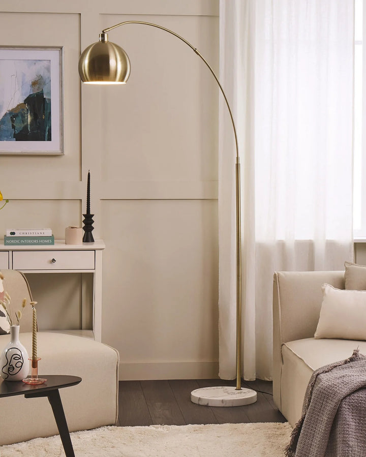 Auréline Arc – Modern Gold Floor Lamp