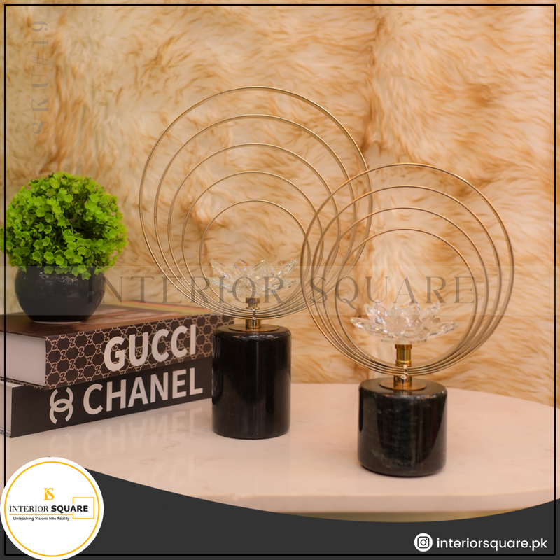 Spiral Crystal Metallic Ornament