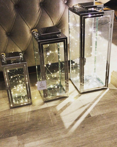 Luminous Glass Lantern Set