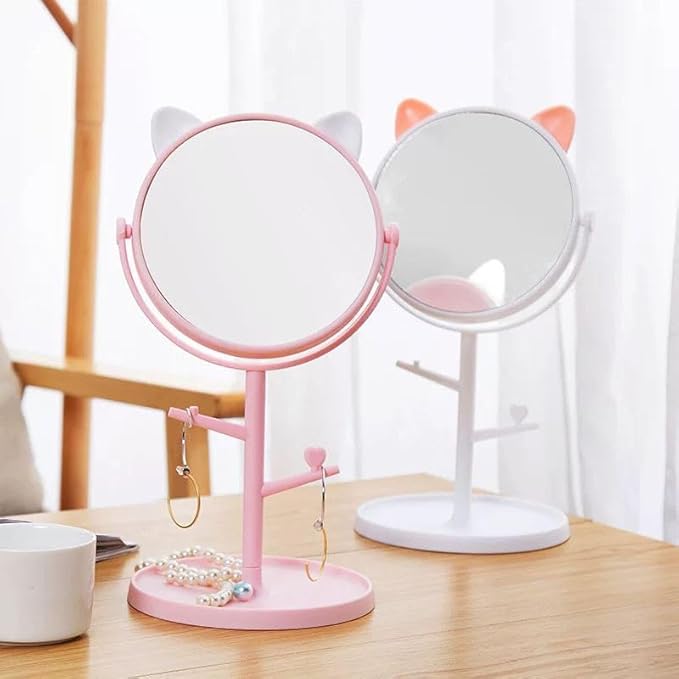 Mini Cat-Ear Pedestal Mirror