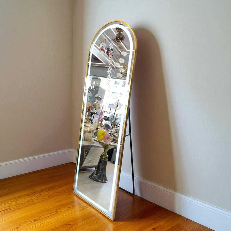 Modern Aluminium Full-Length Floor LED Mirror