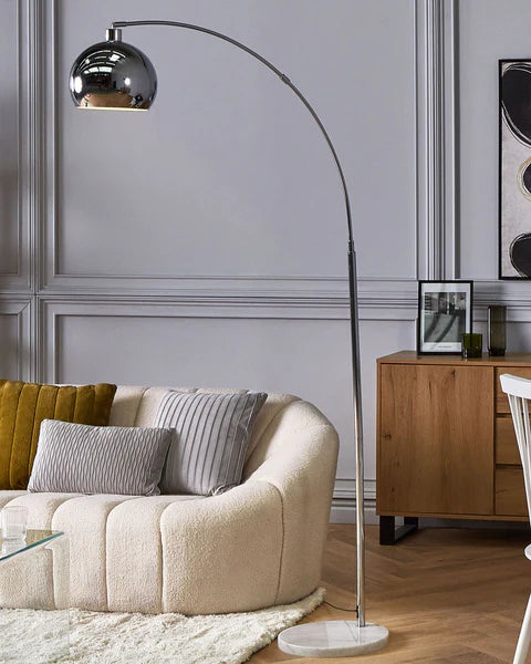 Luna Silver Arc Floor Lamp