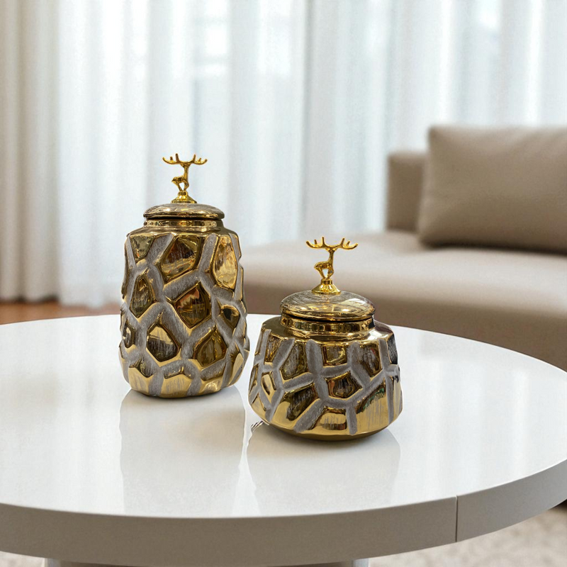 Luxe Mosaic Porcelain Jars