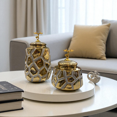Luxe Mosaic Porcelain Jars