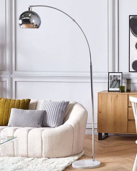 Luna Silver Arc Floor Lamp