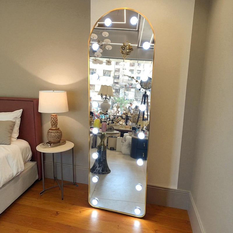 Aurora Hollywood Aluminium Arch Mirror – Full Length LED Vanity Mirror